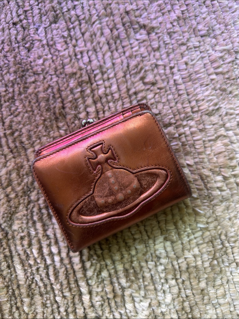 Vivienne Westwood Metallic Copper Leather Coin Wallet